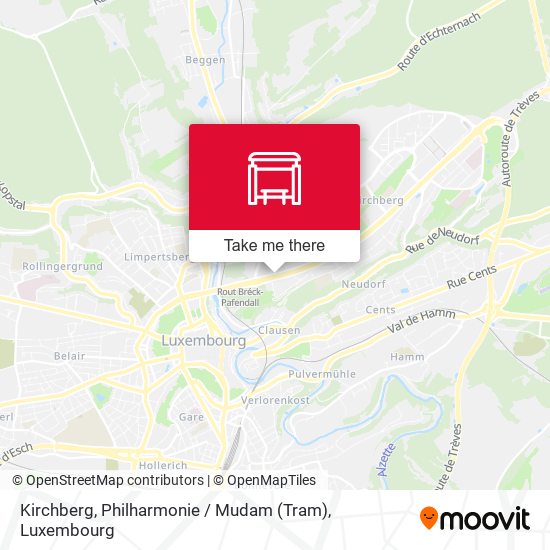 Kirchberg, Philharmonie / Mudam (Tram) map
