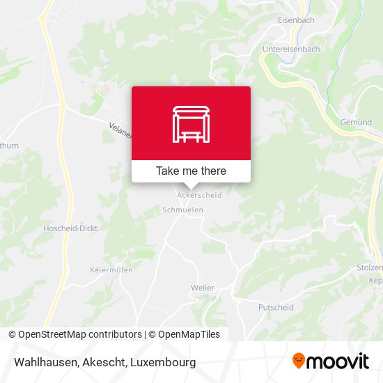 Wahlhausen, Akescht Karte