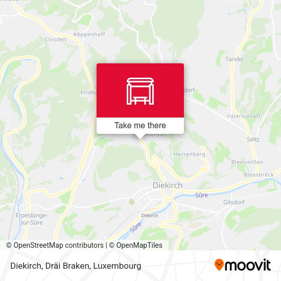 Diekirch, Dräi Braken map