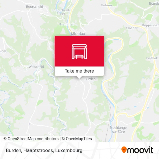 Burden, Haaptstrooss map