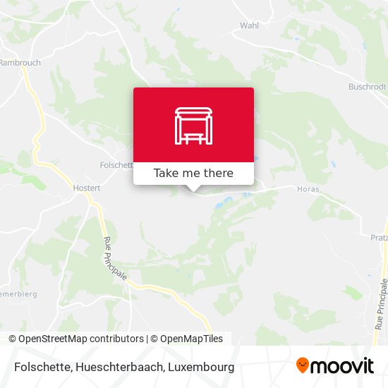 Folschette, Hueschterbaach map