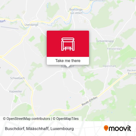 Buschdorf, Määschhaff map