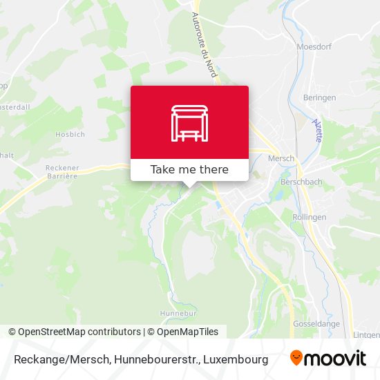 Reckange / Mersch, Hunnebourerstr. map