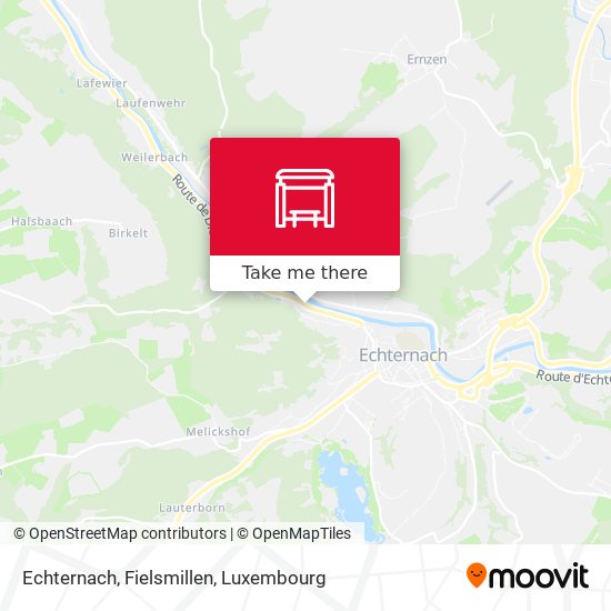Echternach, Fielsmillen map