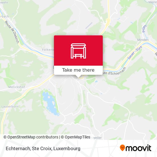 Echternach, Ste Croix map