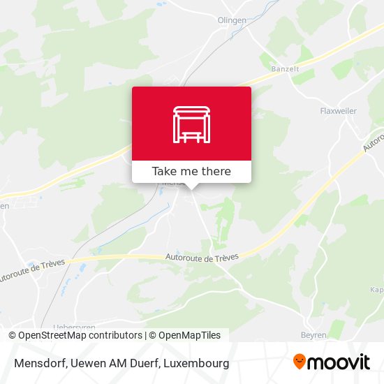 Mensdorf, Uewen AM Duerf Karte