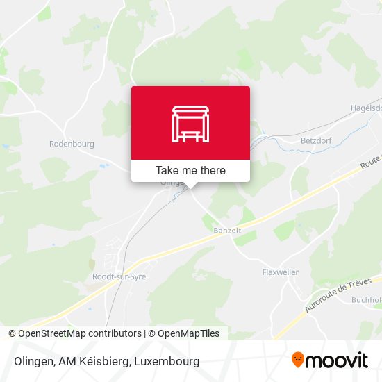 Olingen, AM Kéisbierg map