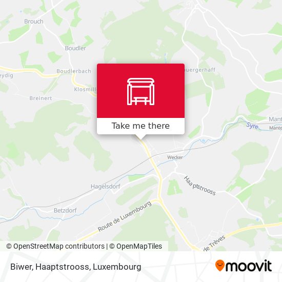 Biwer, Haaptstrooss map