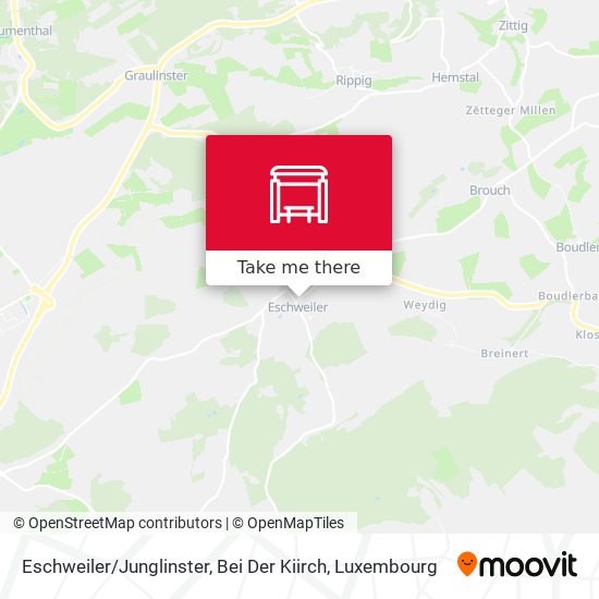 Eschweiler / Junglinster, Bei Der Kiirch map