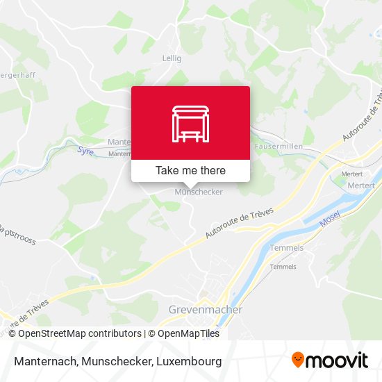 Manternach, Munschecker Karte