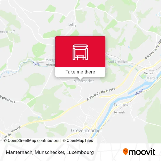 Manternach, Munschecker map