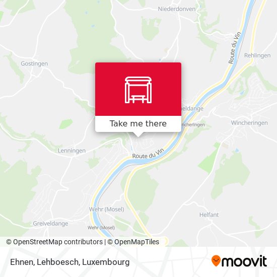 Ehnen, Lehboesch map