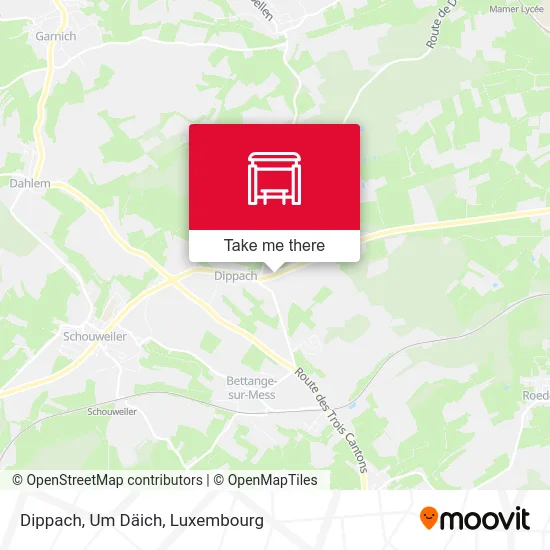 Dippach, Um Däich map