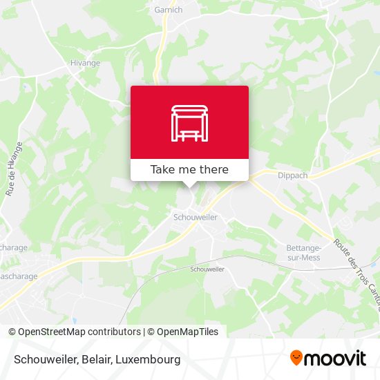 Schouweiler, Belair Karte