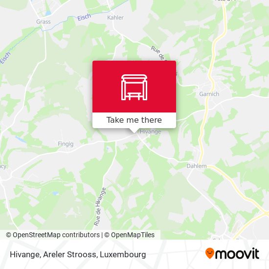 Hivange, Areler Strooss map