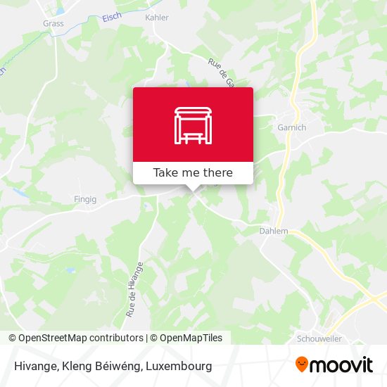 Hivange, Kleng Béiwéng map