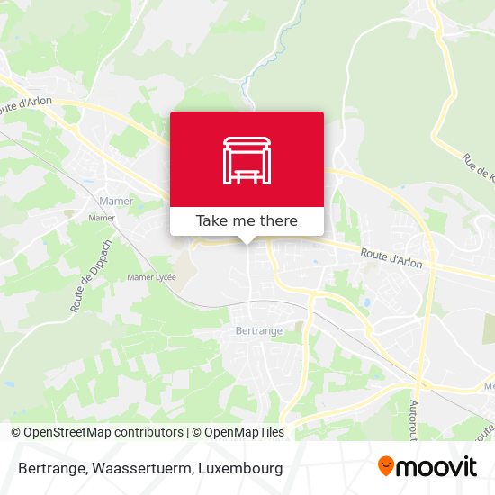 Bertrange, Waassertuerm map