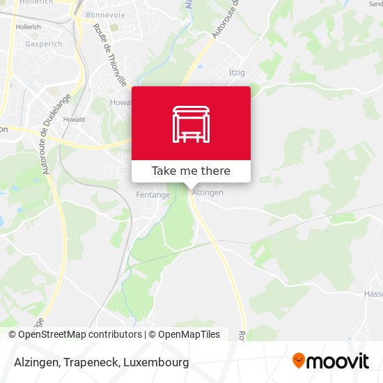 Alzingen, Trapeneck map