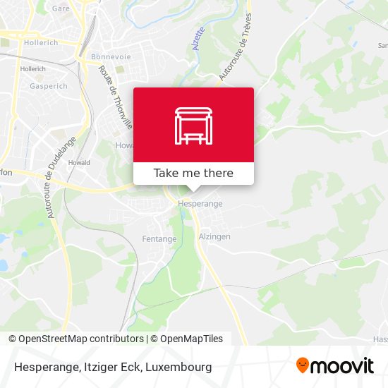 Hesperange, Itziger Eck map