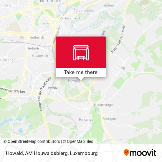 Howald, AM Houwaldsbierg map