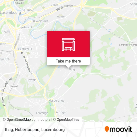 Itzig, Hubertuspad map