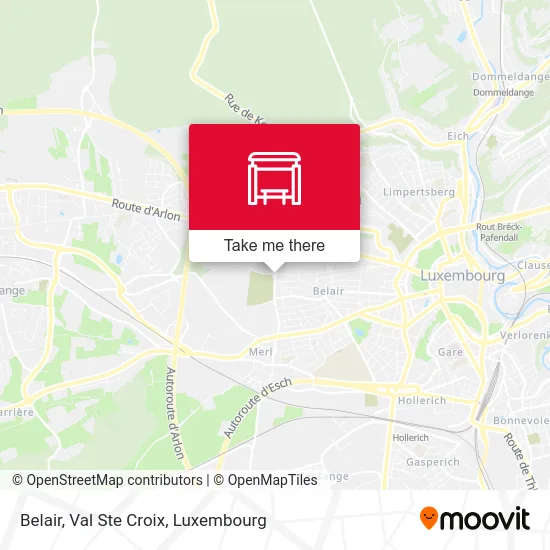 Belair, Val Ste Croix map