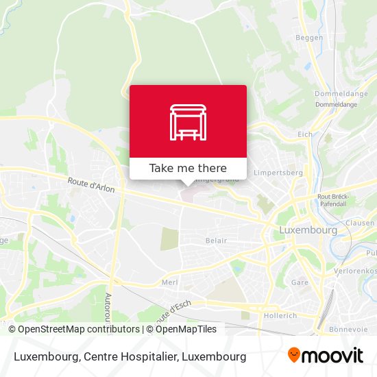 Luxembourg, Centre Hospitalier map