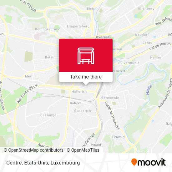 Centre, Etats-Unis map