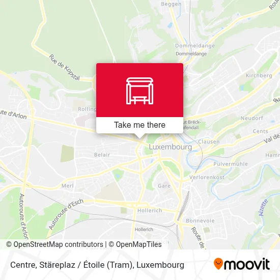 Centre, Stäreplaz / Étoile (Tram) map