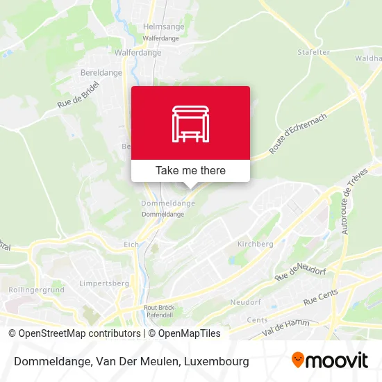 Dommeldange, Van Der Meulen map