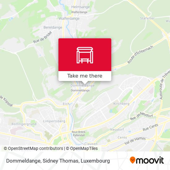 Dommeldange, Sidney Thomas map