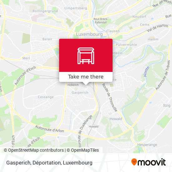 Gasperich, Déportation map