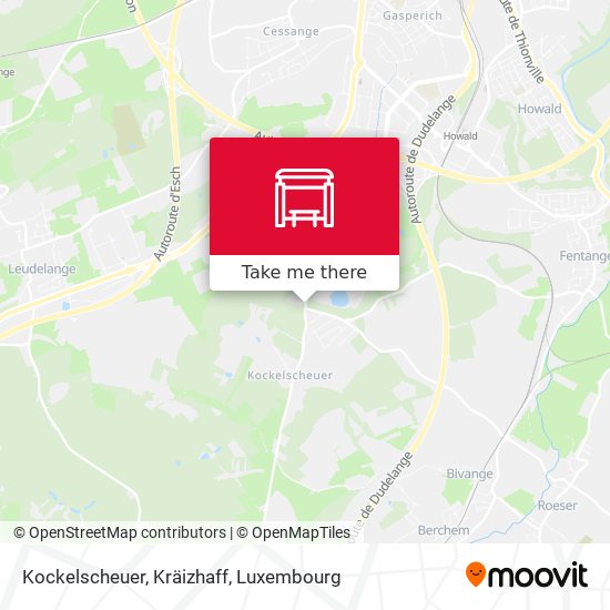 Kockelscheuer, Kräizhaff Karte