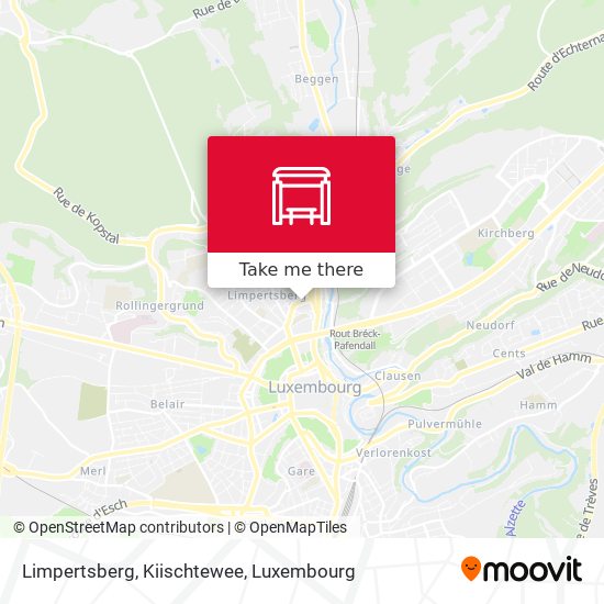 Limpertsberg, Kiischtewee Karte