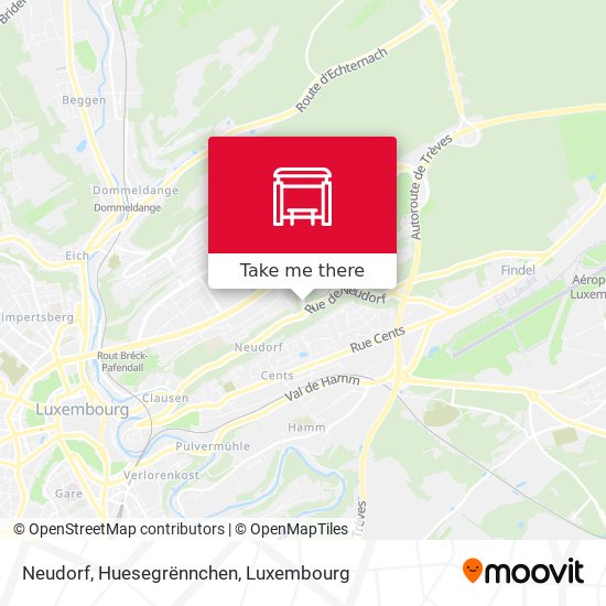 Neudorf, Huesegrënnchen Karte