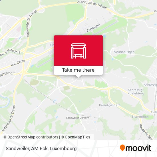 Sandweiler, AM Eck map