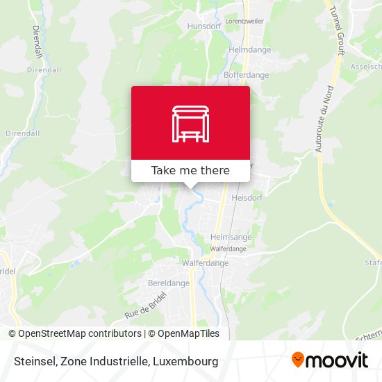 Steinsel, Zone Industrielle Karte