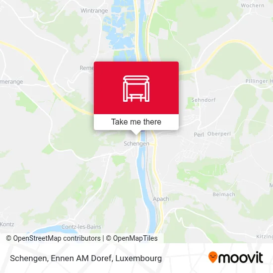Schengen, Ennen AM Doref map