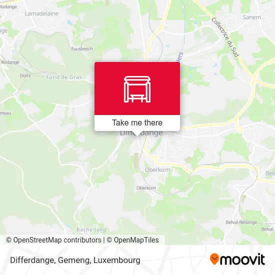 Differdange, Gemeng map