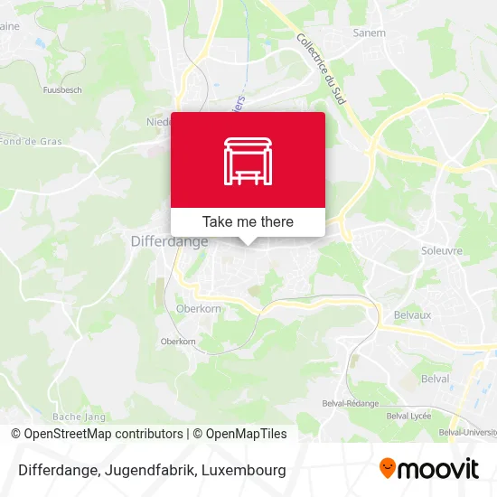 Differdange, Jugendfabrik map