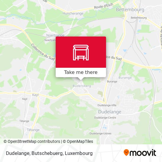 Dudelange, Butschebuerg Karte