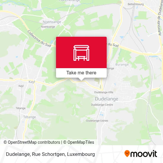 Dudelange, Rue Schortgen map