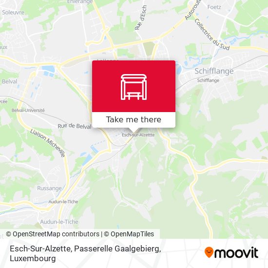 Esch-Sur-Alzette, Passerelle Gaalgebierg map