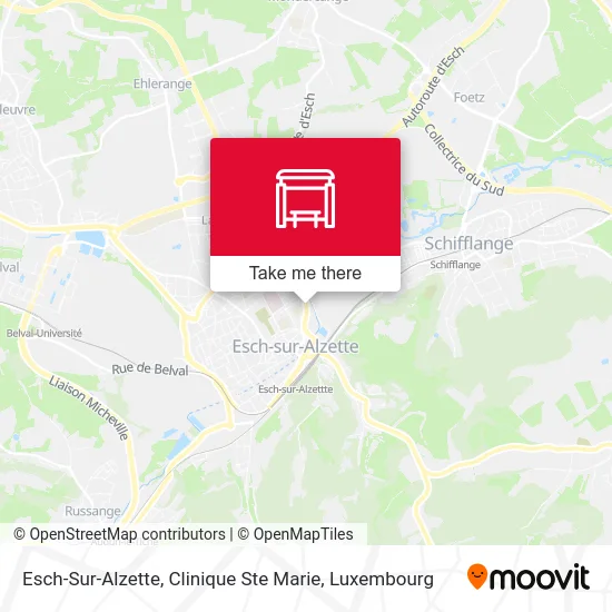 Esch-Sur-Alzette, Clinique Ste Marie map
