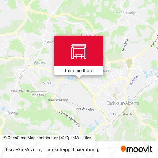 Esch-Sur-Alzette, Tramschapp map