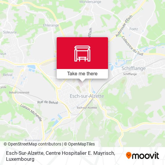 Esch-Sur-Alzette, Centre Hospitalier E. Mayrisch map
