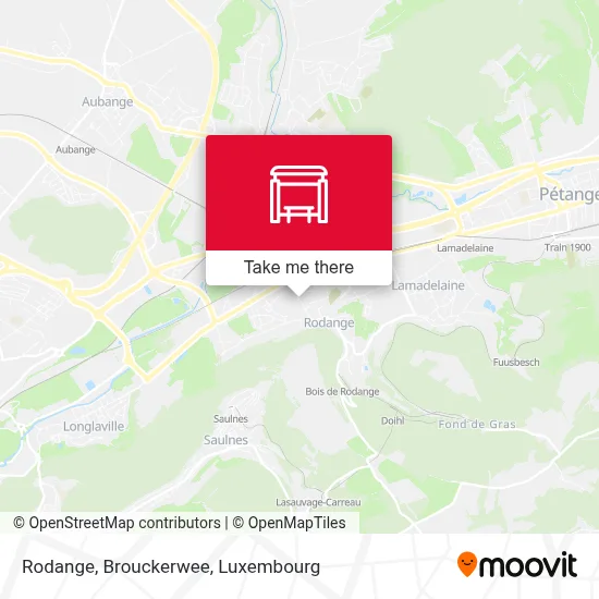 Rodange, Brouckerwee map