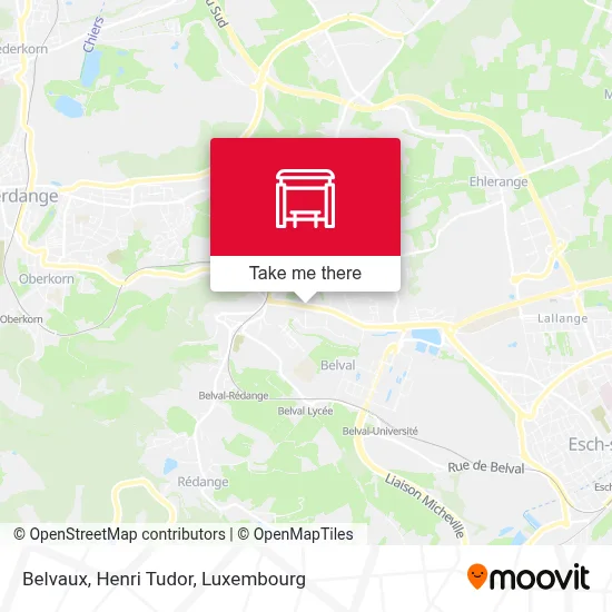 Belvaux, Henri Tudor map