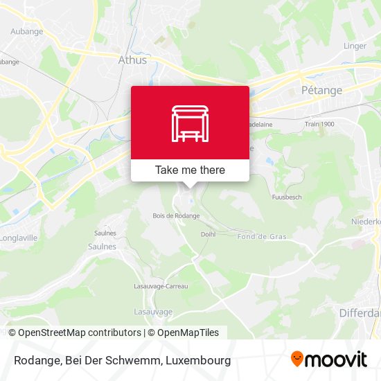 Rodange, Bei Der Schwemm Karte