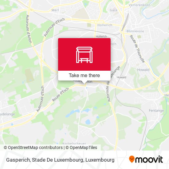 Gasperich, Stade De Luxembourg map